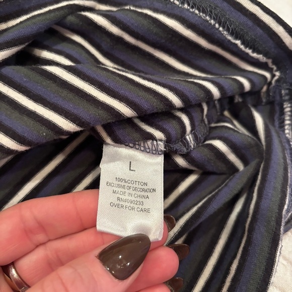 Playboy by Pacsun Metallic Bunny Men's Striped Crewneck T-shirt 100% cotton L - Picture 8 of 10